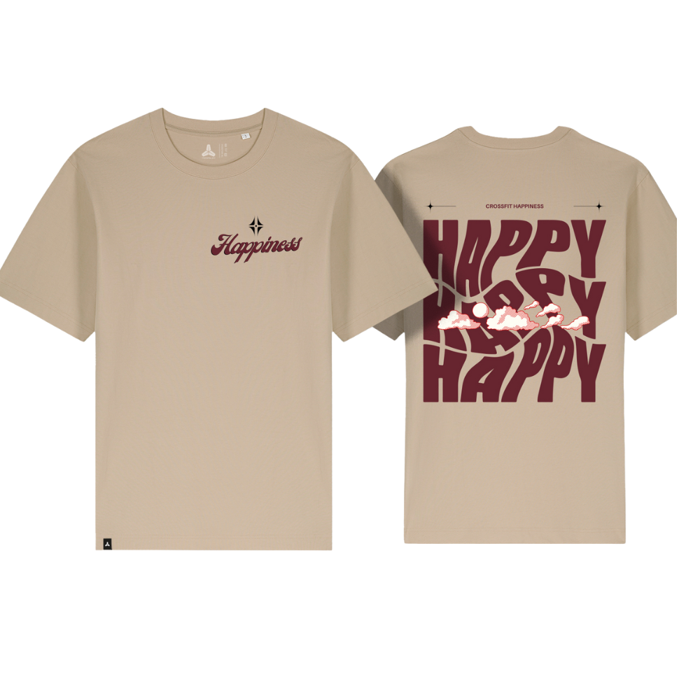 T-shirt Oversize Beige – Collection "Happiness"
